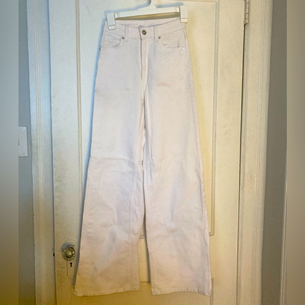 White H&M bootcut jeans